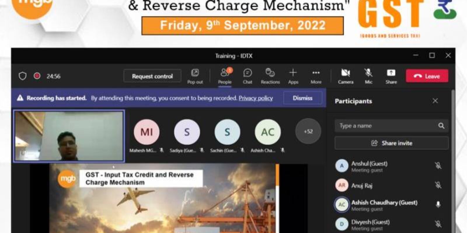 GST-Input Tax Credits & Reverse Charge Mechanism