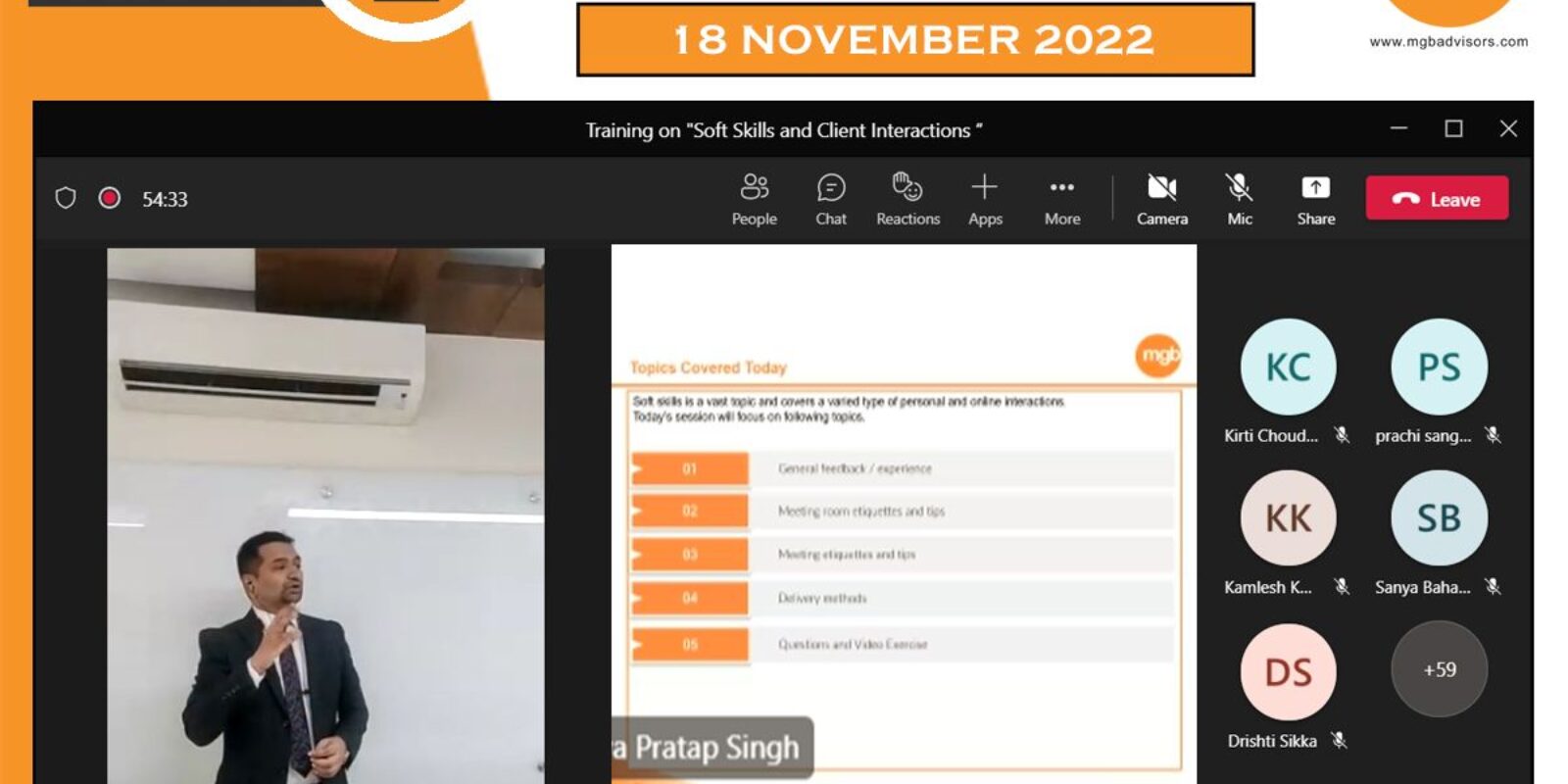 Training on Soft Skills Client Interactions