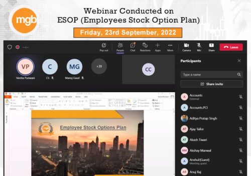 Webinar Conducted on ESOP (Employees Stock Option Plan)