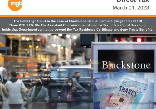 The Delhi High Court In The Case Of Blackstone Capital Partners