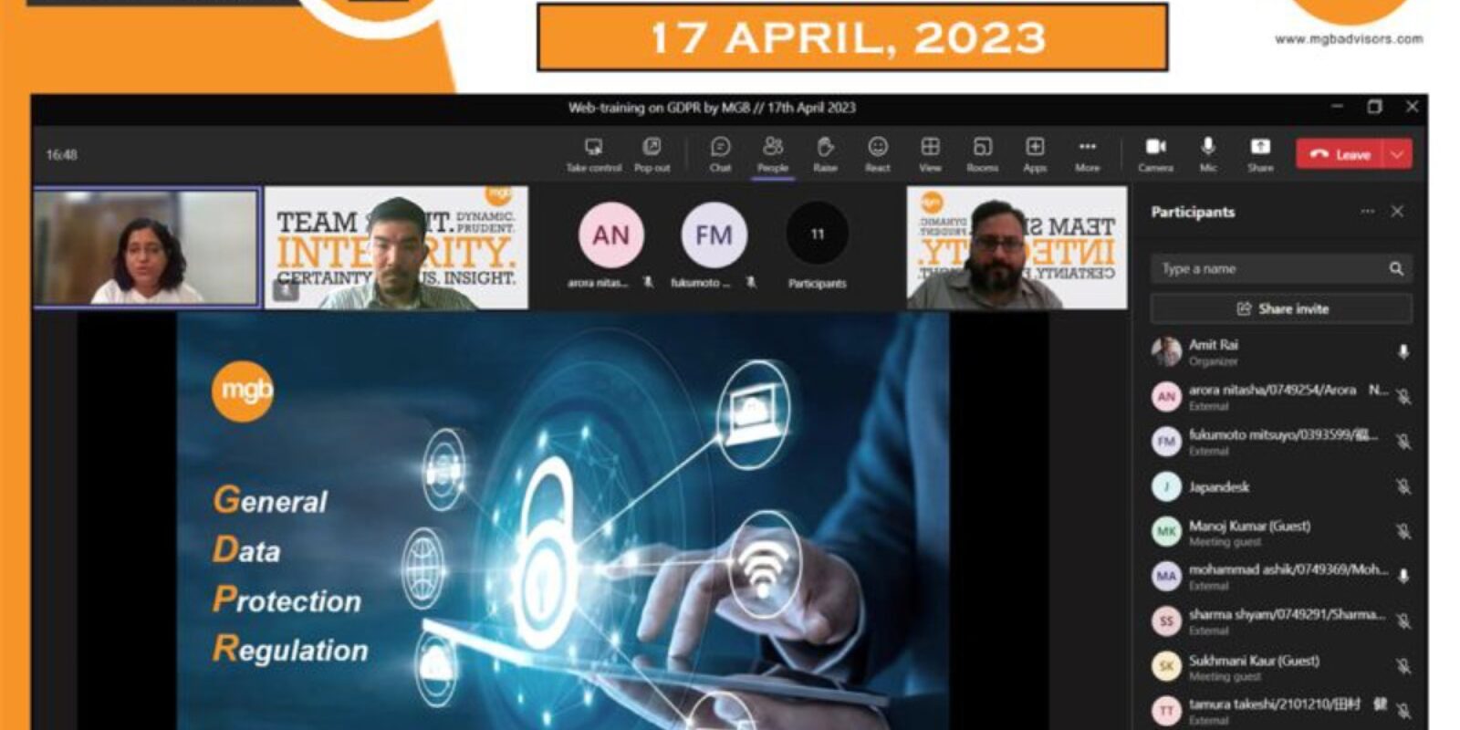 Training On “General Data Protection Rules”