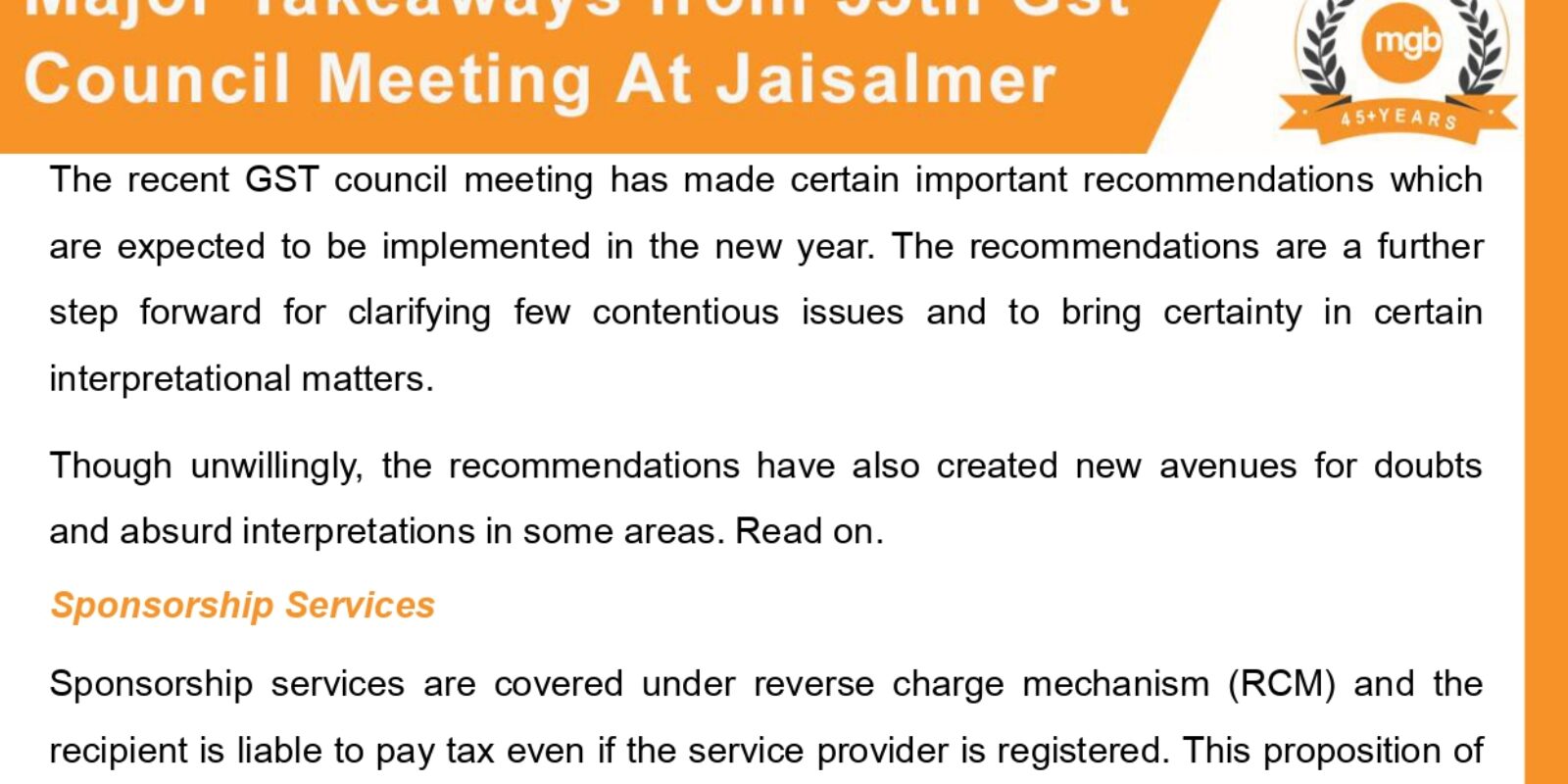 55th GST Council Meeting At Jaisalmer